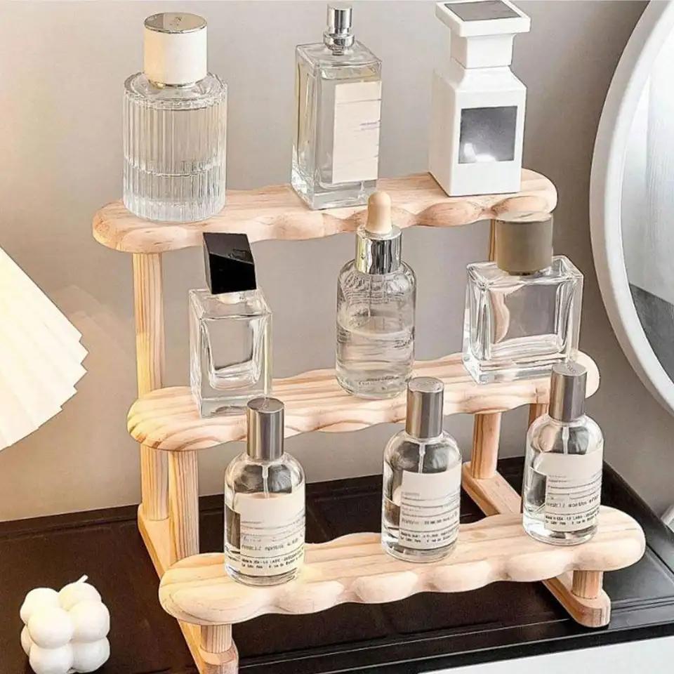 木製 組み立て式 ディスプレイ スタンド 棚 ウッド 収納 展示 ナチュラル DIY 小物 ジュエリー アクセ..