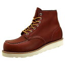 〔保革用クリームプレゼント〕レッドウィング RED WING Classic Work/6 Moc-Toe 8875 クラシックワーク 6インチ モックトゥ アイリッシュセッター Oro-Russet レディース/メンズ カジュアル シンプル