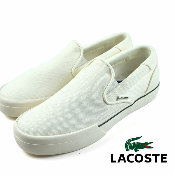 ラコステ スニーカー メンズ ラコステ LACOSTE JUMP SERVE SLIP 124 6 CMA 47CMA0037 白 キャンバススニーカー スリッポン 日本正規品 メンズ カジュアル スポーティ シンプル 送料無料 おしゃれ クラシカル レトロ