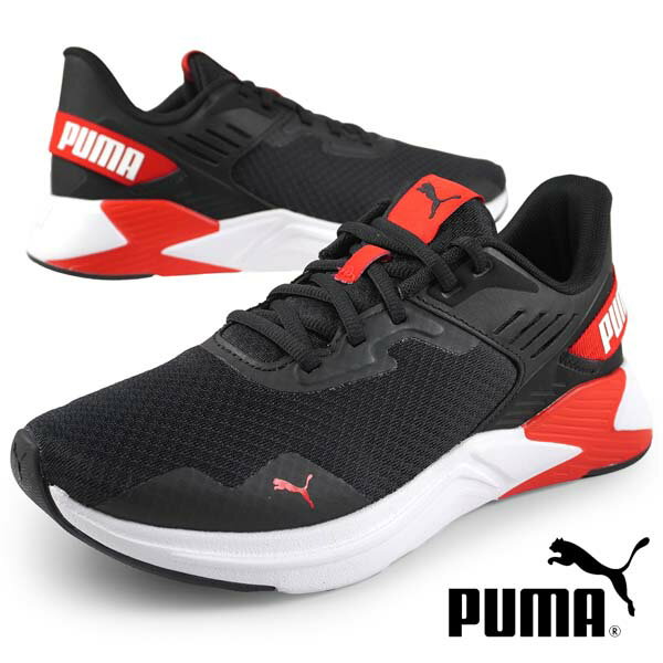 【最大2000円OFFクーポン 5月15日まで】【24.5cmのみ ラストワン価格】【交換返品不可】プーマ PUMA Disperse XT 2 376858 12 ディスパース フィットネスシューズ 黒赤 レディース カジュアル スポーティ シンプル