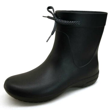 クロックス crocs Freesail Shorty Rain Boot フリーセイル ショーティー 203851-001 黒 レインブーツ レディース