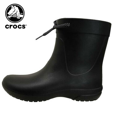 クロックス crocs Freesail Shorty Rain Boot フリーセイル ショーティー 203851-001 黒 レインブーツ レディース
