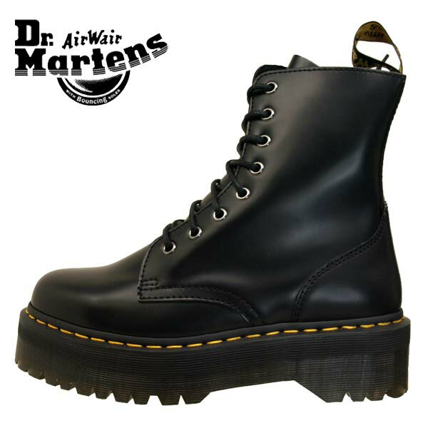 【保革用ミンクオイルプレゼント】[日本正規品]ドクターマーチン Dr.Martens JADON 15265001 厚底 ジェイドン 黒 8ホールブーツ レディ..