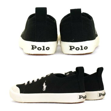 【日本正規品】ポロ ラルフローレン POLO RALPH LAUREN KESWICK 黒 カジュアル キャンバス スニーカー 102350 ジュニア/ガールズ