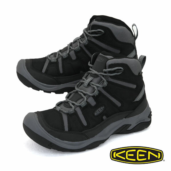  キーン KEEN CIRCADIA MID WP 1026768 サーカディア ミッド ウォータープルーフ 黒灰 防水 防滑 ハイキング トレッキング 登山靴 アウトドア メンズ 送料無料