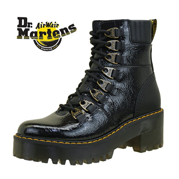 【保革用ミンクオイルプレゼント】[日本正規品] ドクターマーチン Dr.Martens LAURENNE ローレンヌ 27707001 パテント黒 厚底 8 タイ ブーツ レディース チャンキーソール おしゃれ 送料無料