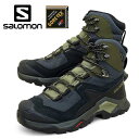 サロモン SALOMON QUEST ELEMENT GORE-TEX 414571 黒オリーブ ハイキング 登山靴 ゴアテックス 撥水 防水 レザーハイキングブーツ メンズ アウトドア