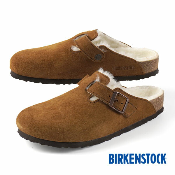 【最大2000円OFF券 全品P2倍以上 27日1:59迄】【36％OFF】【日本正規品】 ビルケンシュトック BIRKENSTOCK Boston VL 1001140 スエード ボストン クロッグ サンダル 本革 ラムスキンボア 起毛素材 茶 メンズ レギュラー コルクソール シンプル アウトドア