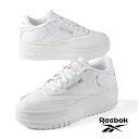 楽天クリックマーケット【最大2000円OFFクーポン 7日10時から】リーボック Reebok Club C Extra クラブシー エクストラ 100033501 白 厚底 ダッドスニーカー レディース カジュアル スポーティ シンプル