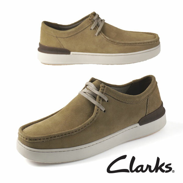 【最大2000円OFF券 全品P2倍以上 27日1:59迄】クラークス Clarks CourtLiteWally コートライトウォーリー 26170281 ローカット ワラビー モカシン サンド スエード メンズ デッキ カジュアル シンプル ビジネス スポーティ 2E EE