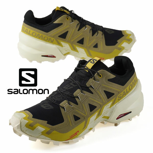 サロモン SALOMON SPEEDCROSS 6 473015 黒緑黄 トレイルランニング トレラン ハイキング 登山靴 軽量 トレッキング アプローチ トレラン メンズ あす楽 送料無料 アウトドア カジュアル シンプル