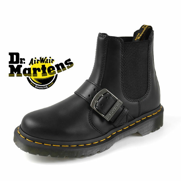 ドクターマーチン 【保革用オイルプレゼント】【日本正規品】ドクターマーチン Dr.Martens 2976 31036001 サイドゴア チェルシーブーツ 黒 ストラップベルト レディース シンプル カジュアル おしゃれ かわいい あす楽 送料無料