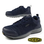 【全品ポイント5倍以上 27日10時まで】キーン KEEN SPARTA スパルタ 1023213 撥水 アルミニウムトゥ ワークシューズ 防滑 安全靴 作業靴 紺 レディース シンプル カジュアル アウトドア ワークスニーカー