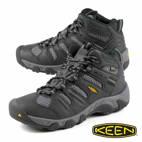 キーン KEEN KOVEN MID WP 1020210 コヴェン ミッド ウォータープルーフ 黒灰 防水 防滑 ハイキング トレッキング 登山靴 メンズ 送料無料