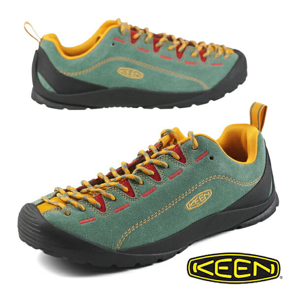 【ポイント5倍！】キーン KEEN JASPER ジャスパー 1028543 スエード 濃緑黄 リラックス アウトドア カジュアルスニーカー メンズ あす楽 送料無料 カジュアル スポーティ シンプル