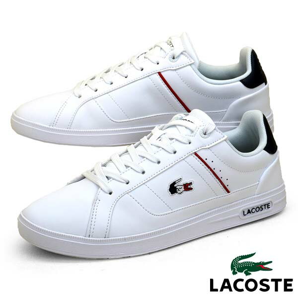 楽天クリックマーケット[日本正規品] ラコステ LACOSTE EUROPA PRO TRI 123 1 SMA 白 45SMA0117-407 クラシックコートスニーカー あす楽 送料無料 カジュアル シンプル スポーティ クラシカル おしゃれ