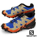 【全品ポイント5倍以上 24日20時より】サロモン SALOMON SPEEDCROSS 6 471159 青黒ベージュ トレイルランニング ハイキング 登山靴 アプローチ トレラン メンズ カジュアル アウトドア シンプル スポーティ