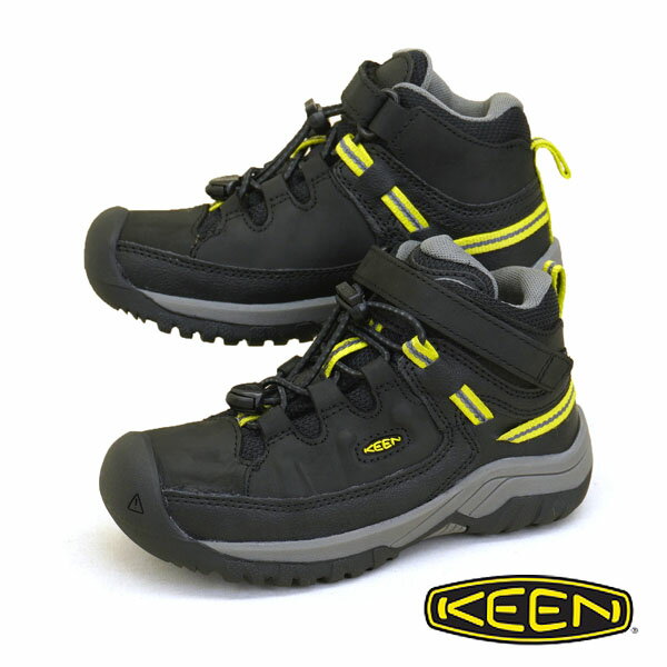 【60％OFF】キーン KEEN TARGHEE MID WP ターギー ミッド ウォータープルーフ 1026297 黒灰 防水透湿 ハイキングシューズ 登山靴 キッズ/ジュニア シンプル カジュアル おしゃれ スポーティ ア…