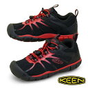 キーン KEEN CHANDLER 2 CNX チャンドラー ツー シーエヌエックス 1026496 黒赤 スニーカー 防滑 キッズ/ジュニア シンプル カジュアル スポーティ アウトドア ハイキング トレッキングシューズ