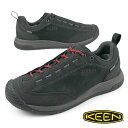 【全品ポイント5倍以上 27日10時まで】【30％OFF】 キーン KEEN JASPER II WP ジャスパー ツー ウォータープルーフ 防水 スニーカー 1023868 黒/レイブン 天然皮革 メンズ カジュアル スポーティ シンプル アウトドア