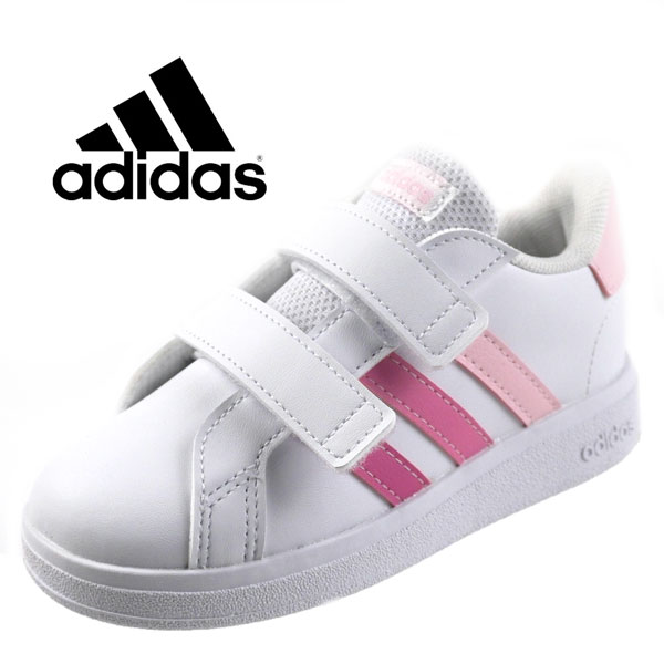 楽天クリックマーケット【最大2000円OFFクーポン 5月15日まで】アディダス adidas GRANDCOURT 2.0 CF I IG2556 ベルクロ マジックテープ ランニング スポーツスニーカー 白桃 ベビー/キッズ カジュアル スポーティ シンプル 運動靴