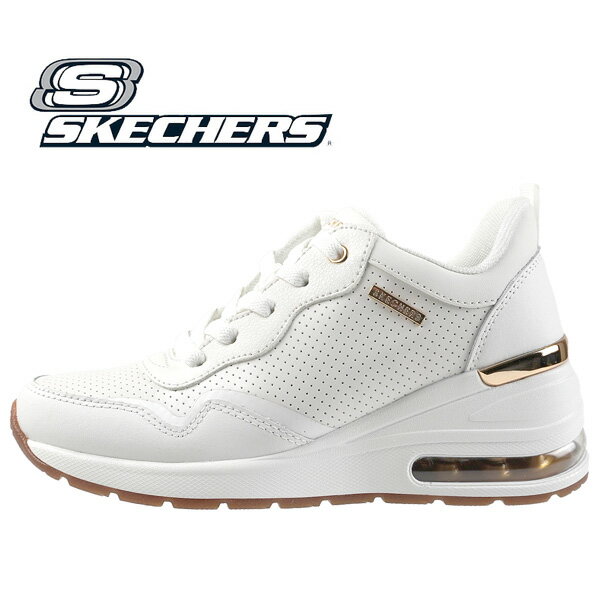 スケッチャーズ SKECHERS MILLION AIR - HOTTER AIR 155399 WHT ミリオン エア - ホッター エア 白 厚底 スニーカー レディース かわいい カジュアル スポーティ ストリート インヒール 送料無料