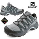 サロモン SALOMON X-ADVENTURE RECON GTX W 478133 Monument レザーハイキングシューズ 登山靴 ゴアテックス 防水 ...