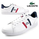 【お買い物マラソン最大500円OFF券】ラコステ LACOSTE CARNABY SETCGR1251 AP SMA 白紺赤 トリコロール 49SMA0309-407 クラシック コート スニーカー カジュアル シンプル クラシカル レトロチック おしゃれ メンズ 送料無料 正規品