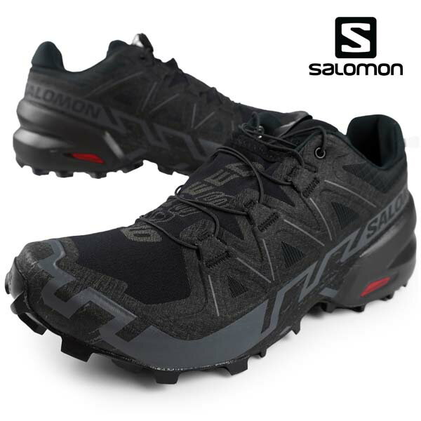 サロモン SALOMON SPEEDCROSS 6 417379 黒 トレイルランニング トレラン ハイキング 登山靴 軽量 トレッキング アプローチ トレラン アウトドア カジュアル シンプル メンズ 送料無料