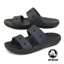 クロックス crocs Classic Crocs Sandal 206761 001 クラシック クロックス スポーティー ストラップ スライド サンダル 黒 レディース/メンズ カジュアル シンプル コンフォートサンダル
