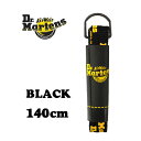 【2個までメール便可】ドクターマーチン Dr.Martens TETORON AC756017 140cm ブラックロゴ シューレース 黒ロゴ 1組 平紐 フラ...