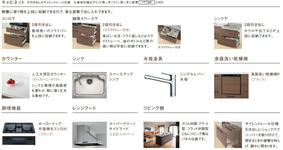 TOTOシステムキッチンミッテ食洗機付I型2423mm　フラット対面プラン　プライスグループ3　カウンター奥行き970mm　メーカー直送の為代引き不可。離島は港止め迄。