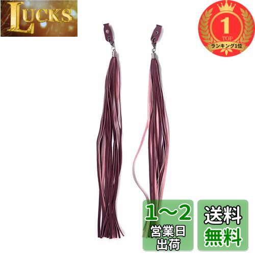 【楽天ランキング1位獲得】WTZMOTO オートバイク ハンドル タッセル (赤色) ハンドルバー タッセル グリップ フリンジ,レバーグリップカバータッセル飾り- 通用のレザーハンド ハンドグリ