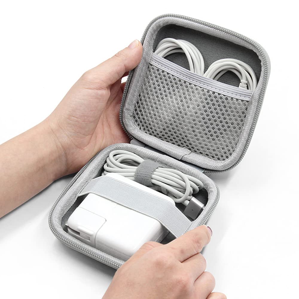 TOMGDRACO for Macbook air/pro用 バッテリー収納ケース USB用収納ポーチバッグ 電源コード ケーブル、イヤホンアクセサリーの保管ケース ガジェットポーチ トラベルポーチ PC小物入れポーチポーチ 小さめ ミニポーチ EVA 電源 収納ケース ハードケース 小物入れ 軽量 防