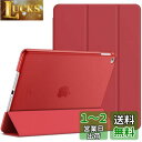 JEDirect iPad Air 2 ケース 三つ折スタンド オートスリープ機能 (レッド)(2)