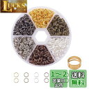 PH PandaHall 二重マルカン 丸カン 指カン付き リング 基礎パーツ 金具セット アクセサリーパーツ ジュエリー DIY用 6mm直径