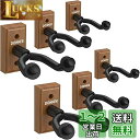 Donner ギターハンガー 壁掛け ブラックウォールナット材 荷重10KG ベース/ウクレレ ネジ付 (6個)