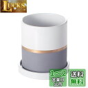 Ekirlin 陶器鉢 植木鉢 プランター おしゃれ 円筒形 耐用鉢 受け皿付き 鉢 観葉植物 北欧 室内 通気性 穴あり 四つサイズ(10.6cm)