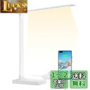 Lepro デスクライト led 目に優しい 電気スタンド ACアダプター付き 明るさ550ルーメン スタンドライト 卓上ライト おしゃれ 【5段階明るさ/電球色・白色・昼光色/タッチセンサー操作/調光調色/照明とデバイス充電を両立/多角度調整/コンセント付き】 卓上 勉強 机 ライ