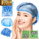 防水シャワーキャップ 使い捨て Annhuaヘアキャップ 100枚入り 来客用キャップ 透明 PE製 フリーサイズ クリアブルー 髪染め用 お風呂用 調理用 作...