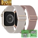 【2枚入り】CCnutri コンパチブル Apple Watch バンド 49mm 45mm 44mm 42mm アップルウォッチ バンド ナイロン弾性ベルト ...