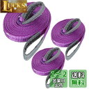 RILIHII 【3本セット】スリングベルト 長さ4m 幅30mm 耐荷1T ナイロンスリングベルト 厚く 使用荷重1000kg ベルト スリング 工具 出荷 引越し運搬用 吊上げ 牽引 頑丈・耐久性・安全 紫 ムラサキ