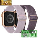 【2枚入り】CCnutri コンパチブル Apple Watch バンド 49mm 45mm 44mm 42mm アップルウォッチ バンド ナイロン弾性ベルト ...