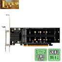 GLOTRENDS PA41 4ポート M.2 NVMe - PCIe 4.0 X16変換アダプター、最大32GB/秒の帯域幅、PCIe分岐機能なし、22110...