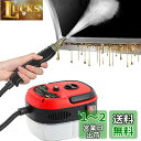QuiExact スチームクリーナー 高温 高圧 蒸気洗浄機 2500W 110V 6段階調整 105度 消毒 除菌 ダニ駆除 大容量 台所/キッチン/エアコン/油煙/油汚れ/洗濯機/カー/ホテル 日本語説明書 (レッド)(2)