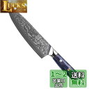KEEMAKE 包丁 165mm ダマスカス 万能包丁 よく切れる包丁 包丁一人暮らし 両刃