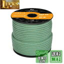 Abma Cord パラコード 4mm 7芯 耐荷重250kg 100%ナイロン 30M - ボーダー#ターコイズ&ゴールド