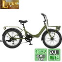 キャプテンスタッグ(CAPTAIN STAG) バーギー 20インチ 折りたたみ自転車 [シマノ6段変速/極太2.8タイヤ/前後パイプキャリア/LEDオートライ...