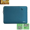 MOSISO ラップトップ スリーブバッグ 対応機種 Laptop 13.3インチ ポリエステル 撥水 保護 縦型ケース ポケット付き(ディープティール)