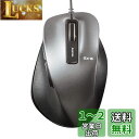 エレコム USB マウス 有線 Mサイズ 5ボタン(戻る・進むボタン搭載) BlueLED 握りの極み ガンメタリック M-XGM10UBBK/EC